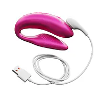 Смарт-вібратор для пар We-Vibe Chorus Cosmic Pink, сенсорне керування вібраціями стисненням пульта - Master