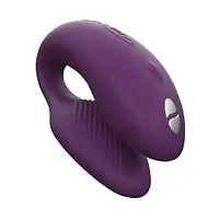 Смарт-вібратор для пар We-Vibe Chorus Purple, сенсорне керування вібраціями стисненням пульта - Master