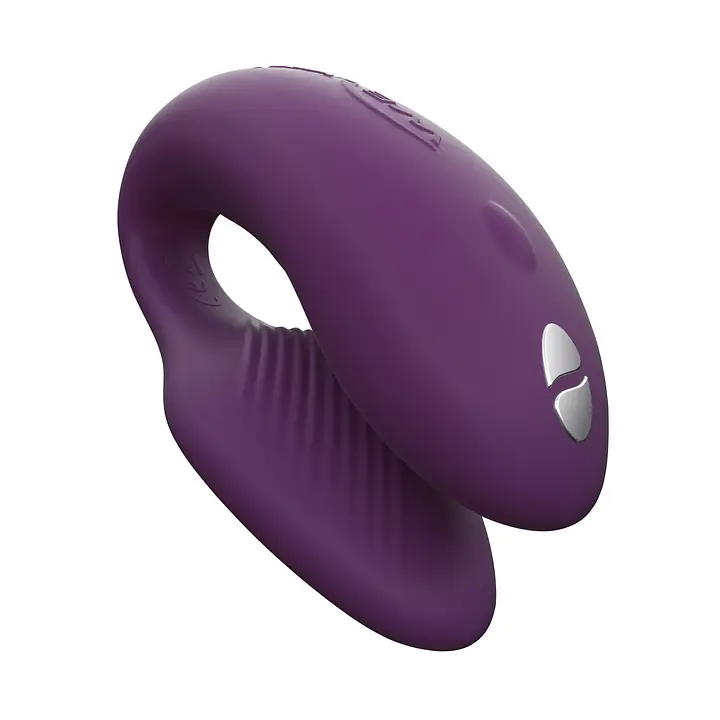 Смарт-вібратор для пар We-Vibe Chorus Purple, сенсорне керування вібраціями стисненням пульта - Master