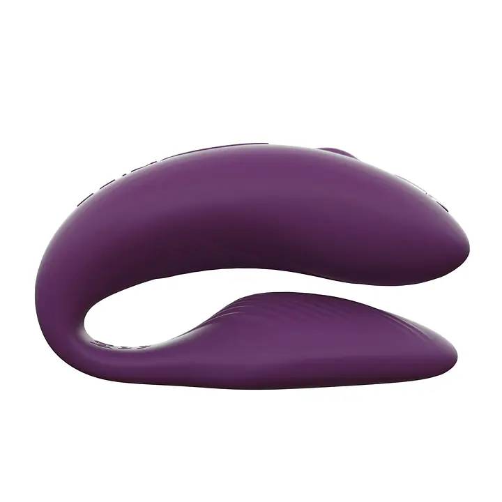 Смарт-вібратор для пар We-Vibe Chorus Purple, сенсорне керування вібраціями стисненням пульта - Master