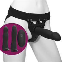 Набір для страпона з вібрацією Doc Johnson Body Extensions - BE Naughty - Black - Master