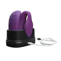 Смарт-вібратор для пар We-Vibe Chorus Purple, сенсорне керування вібраціями стисненням пульта - Master