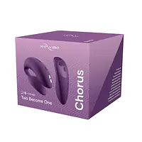 Смарт-вібратор для пар We-Vibe Chorus Purple, сенсорне керування вібраціями стисненням пульта - Master