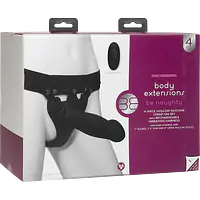 Набір для страпона з вібрацією Doc Johnson Body Extensions - BE Naughty - Black - Master