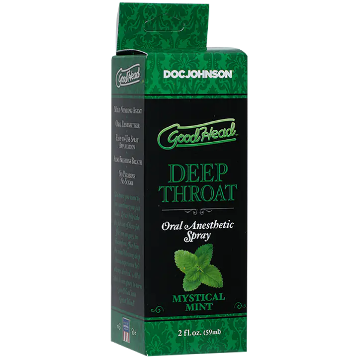 Спрей для мінету Doc Johnson GoodHead DeepThroat Spray - Mystical Mint 59 мл для глибокого мінету - Master