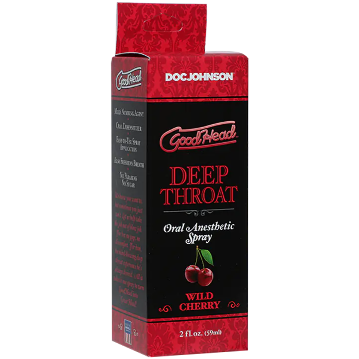 Спрей для мінету Doc Johnson GoodHead DeepThroat Spray - Wild Cherry 59 мл для глибокого мінету - Master