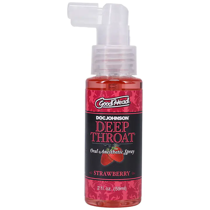 Спрей для мінету Doc Johnson GoodHead DeepThroat Spray - Sweet Strawberry 59 мл для глибокого мінету - Master