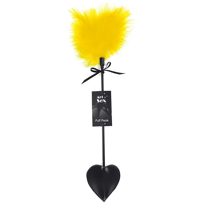 Лоскітка зі шльопалкою Піка Art of Sex – Puff Peak, жовта - Master