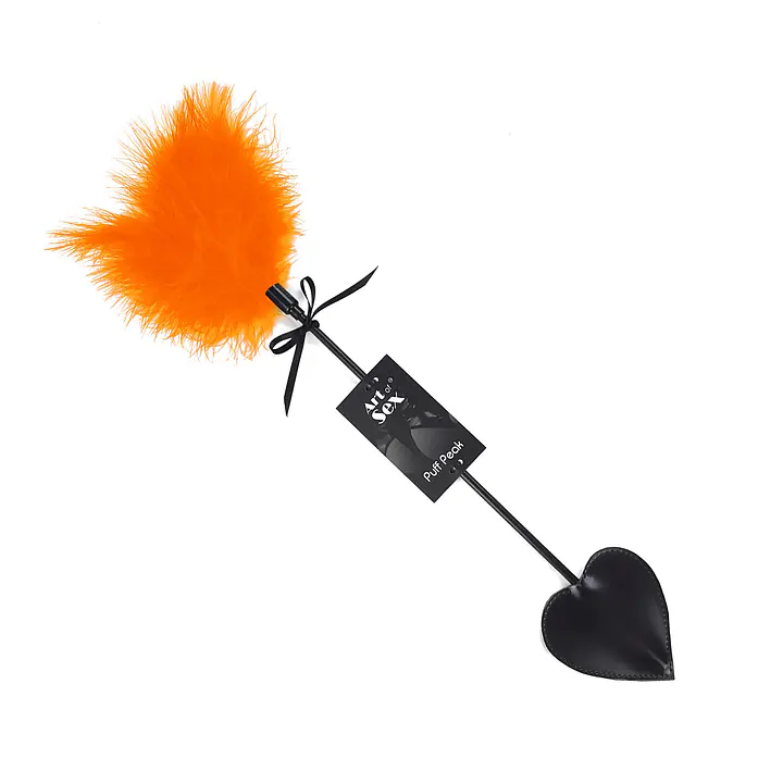 Лоскітка зі шльопалкою Піка Art of Sex – Puff Peak, помаранчева - Master