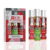 Набір JO Tri-Me Triple Pack — Flavors (3×30 мл) три різні смаки оральних змазок - Master