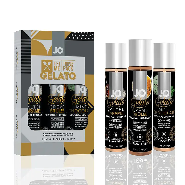 Набір JO Tri-Me Triple Pack — Gelato (3×30 мл) три різні смаки серії Джелато - Master