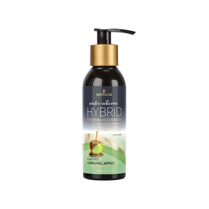 Змазка водно-силіконова Sensuva Hybrid Caramel Apple (125мл) без цукру, можна для оральних пестощів - Master