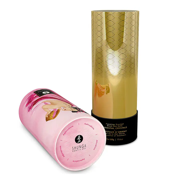 Пінлива сіль для ванни Shunga Dead Sea salt Oriental Crystals — Rose Petal (500 г), Мертвого моря - Master