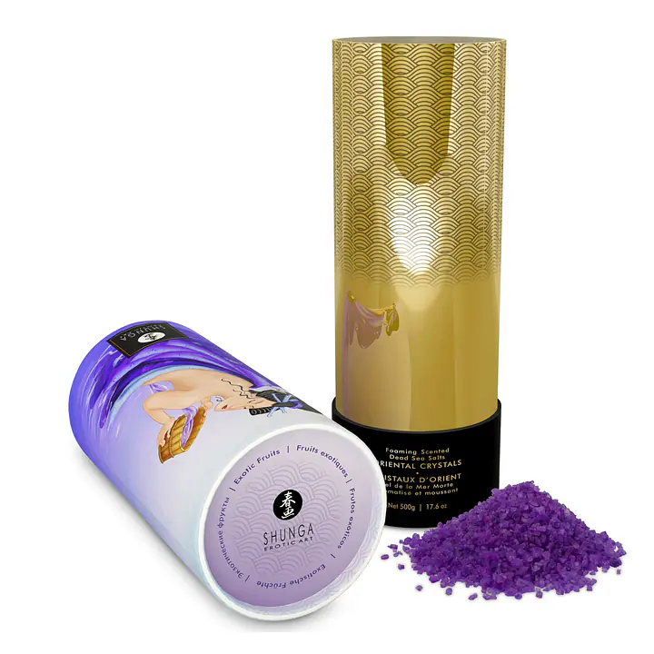 Пінлива сіль для ванни Shunga Dead Sea salt Oriental Crystals — Exotic Fruits (500 г) - Master