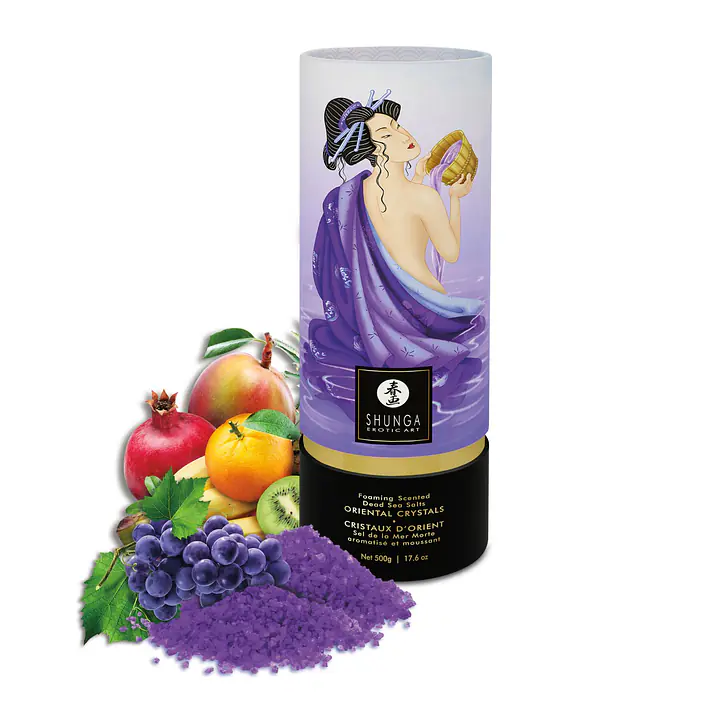 Пінлива сіль для ванни Shunga Dead Sea salt Oriental Crystals — Exotic Fruits (500 г) - Master