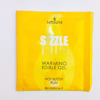 Пробник масажного гелю Sensuva - Sizzle Lips Butter Rum (6 мл) - Master