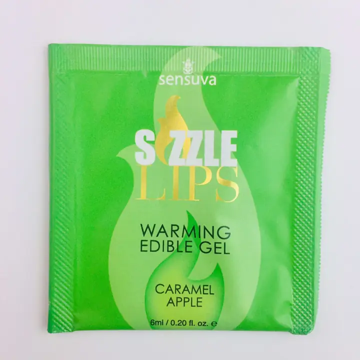 Пробник масажного гелю Sensuva - Sizzle Lips Caramel Apple (6 мл) - Master