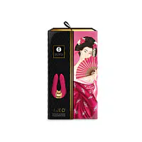 Вібратор для клітора Shunga Aiko Raspberry, гнучкі кінчики - Master