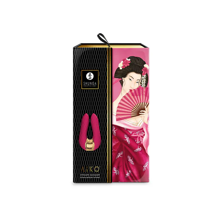 Вібратор для клітора Shunga Aiko Raspberry, гнучкі кінчики - Master