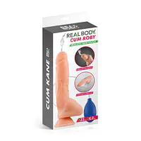 Фалоімітатор, що кінчає, Real Body — Cum Roby: довжина 23 см, діам. 4,2 см, ТРЕ, присоска - Master