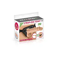 Жіночий страпон-трусики 2в1 Real Body — Tony: довжина 18 см, діам. 3,5 см, трусики та фалоімітатор - Master