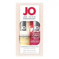 Набір смакових змазок JO Champagne&Red Velvet Cake (2×60 мл), Limited Edition - Master