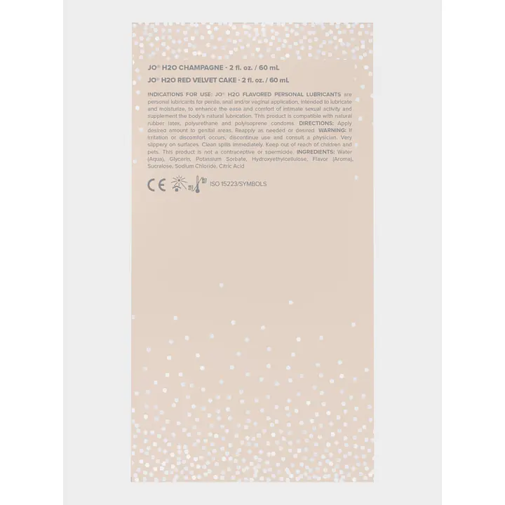 Набір смакових змазок JO Champagne&Red Velvet Cake (2×60 мл), Limited Edition - Master