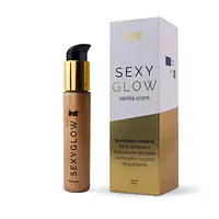 Крем-шимер для тіла Intt Sexy Glow (60 мл) з олією ши та ароматом ванілі, сяйна засмагла шкіра - Master