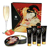 Подарунковий набір Shunga GEISHAS SECRETS – Sparkling Strawberry Wine: для шикарної ночі вдвох - Master