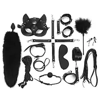 Набір BDSM Art Of Sex – Maxi BDSM Set Leather, 13 предметів, чорний, натуральна шкіра - Master