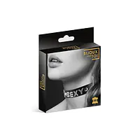 Чокер зі стразами Bijoux Pour Toi - SEXY, натуральна шкіра - Master