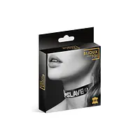 Чокер зі стразами Bijoux Pour Toi - SLAVE, натуральна шкіра - Master