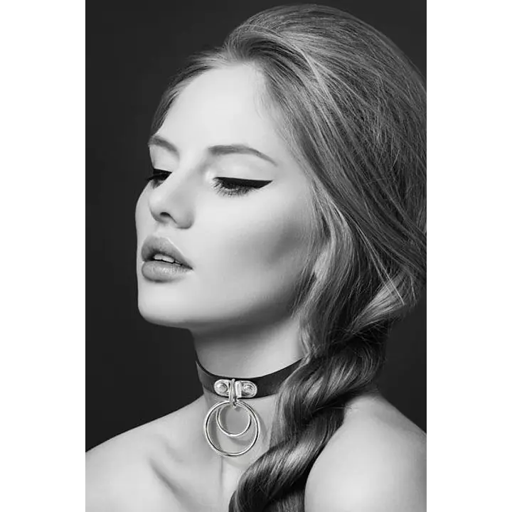 Чокер з двома кільцями Bijoux Pour Toi - TWO RINGS, екошкіра - Master