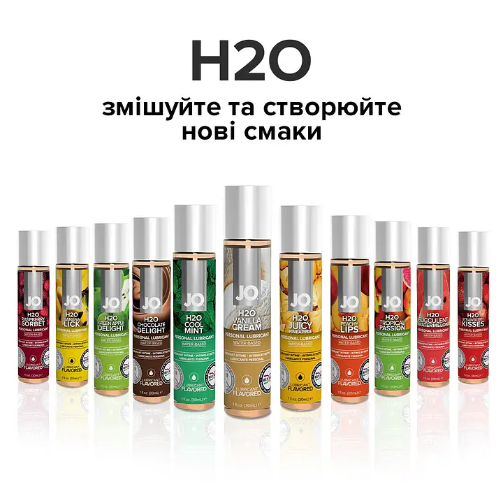 Змазка на водній основі JO H2O — Vanilla Cream (120 мл) без цукру, рослинний гліцерин - Master