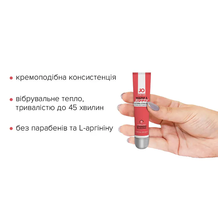 Збуджувальний гель для клітора JO WARM&BUZZY (10мл) з ефектом рідкого вібратора - Master
