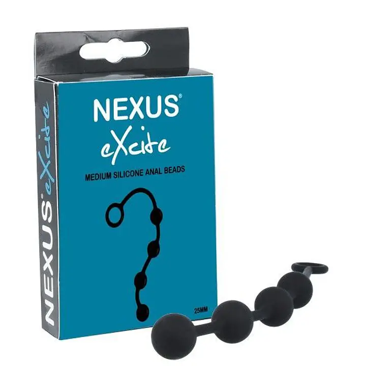 Анальні кульки Nexus Excite Medium Anal Beads, силікон, макс. діаметр 2,5 см - Master
