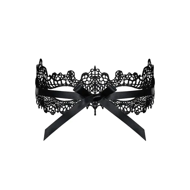 Мереживна маска Obsessive A701 mask, єдиний розмір, чорна - Master