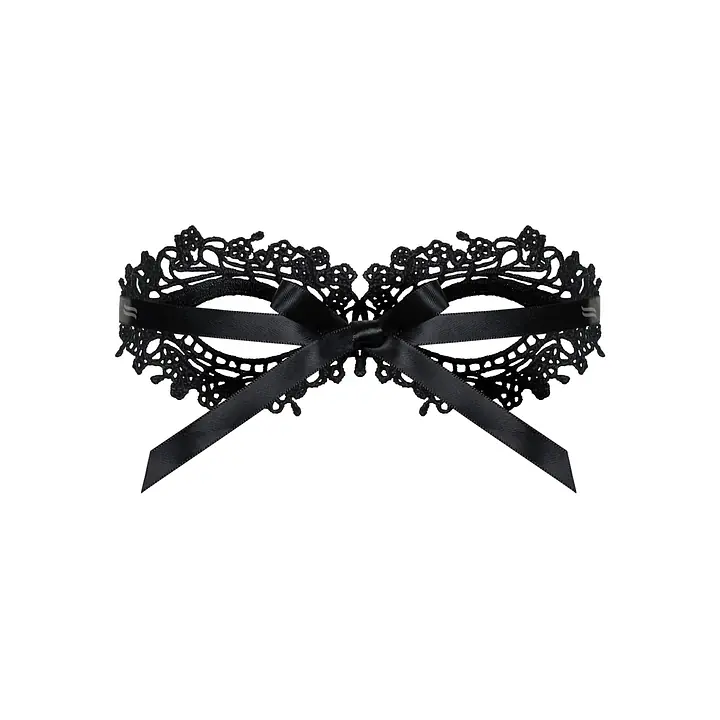 (SALE)Мереживна маска Obsessive A710 mask, єдиний розмір, чорна - Master