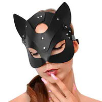 Маска Кішечки Art of Sex - Cat Mask, Чорний - Master