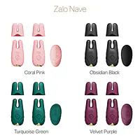Смарт-вібратор для грудей Zalo - Nave Turquoise Green, пульт ДК, робота через додаток - Master