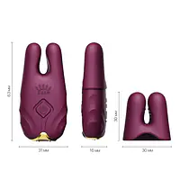 Смарт-вібратор для грудей Zalo - Nave Velvet Purple, пульт ДК, робота через додаток - Master