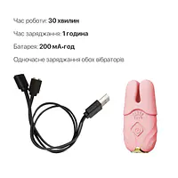 Смарт-вібратор для грудей Zalo - Nave Coral Pink, пульт ДК, робота через додаток - Master