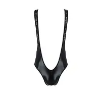 Чоловіче відкрите боді Passion 027 BRUNO S/M Black, під латекс, на шлейках - Master