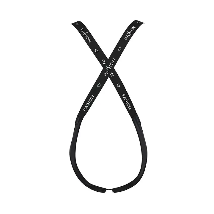 Чоловіче відкрите боді Passion 027 BRUNO XXL/XXXL Black, під латекс, на шлейках - Master