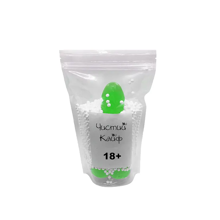 Крафтове мило-член із присоскою Чистий Кайф Green size L, натуральне - Master