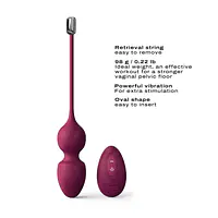 Вагінальні кульки Dorcel LOVE BALLS PLUM, вібрації та рухи внутрішньої кульки, пульт ДК - Master