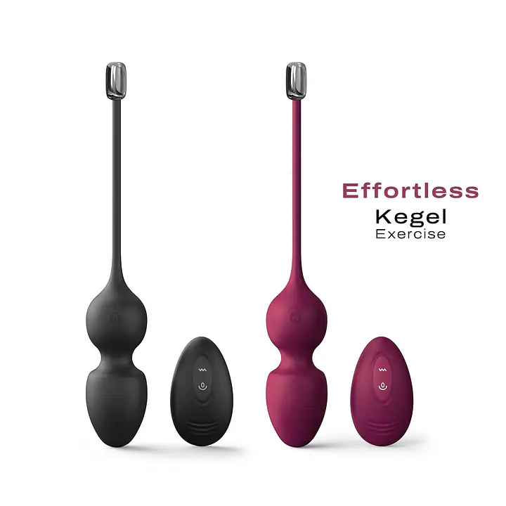 Вагінальні кульки Dorcel LOVE BALLS PLUM, вібрації та рухи внутрішньої кульки, пульт ДК - Master