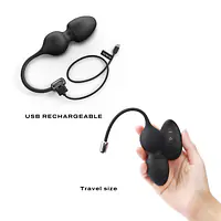 Вагінальні кульки Dorcel LOVE BALLS BLACK, вібрації та рухи внутрішньої кульки, пульт ДК - Master