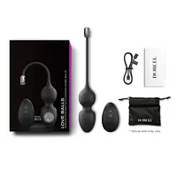 Вагінальні кульки Dorcel LOVE BALLS BLACK, вібрації та рухи внутрішньої кульки, пульт ДК - Master