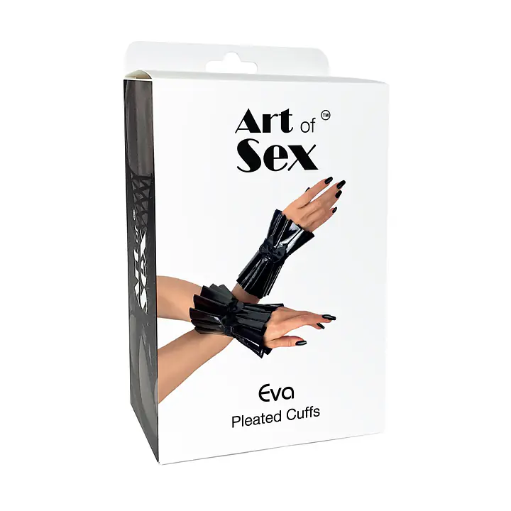 Плісовані манжети на руки Art of Sex - Eva, колір чорний - Master